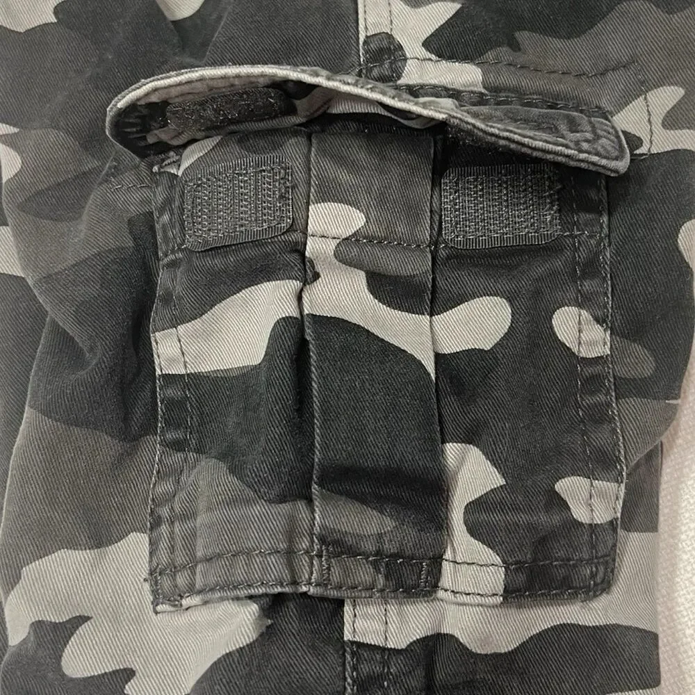 The Childrens Place Black Gray Camo Cargo Pants Toddler 2T Streetwear
